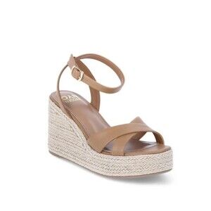 Madden NYC Women’s Strappy Wedge Sandals Beige Size 8.5 New In Box